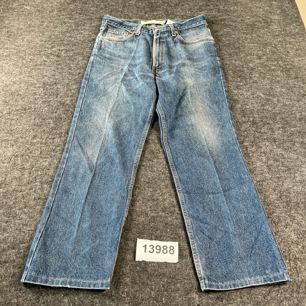 Levi's 550 Jeans Mens 33x32 Blue Denim Cotton Stretch Relaxed Fit Straight Leg